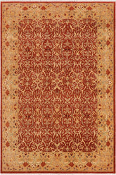 handmade Transitional Kafkaz Rust Gold Hand Knotted RECTANGLE 100% WOOL area rug 9 x 13